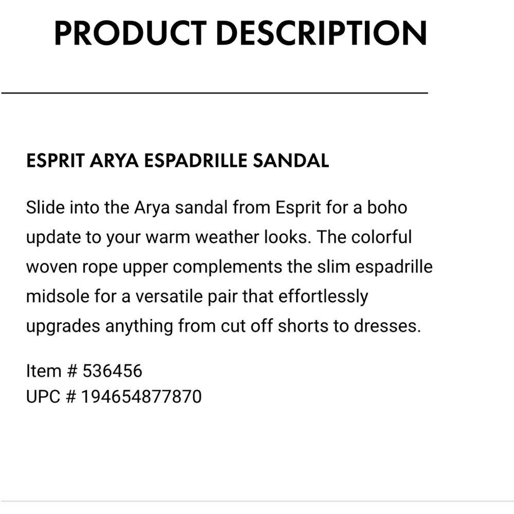 🌼 Esprit Arya Espadrille Sandal 🌼 - Picture 9 of 15